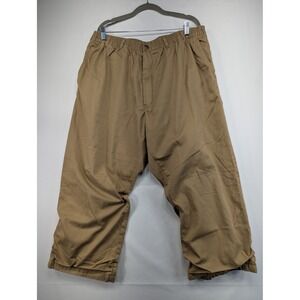 Ice House Flannel Lined Slacks Tan Khaki Mens Short 46 x 25 ElasticLined Pants